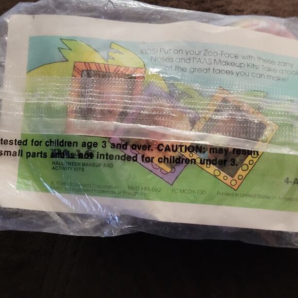 1988 McDonalds Paas Zoo Face Makeup New in Package - Picture 2 of 2